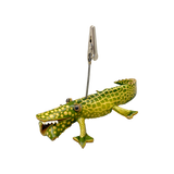 Sculpted Leather Alligator Clip - Photo Holder