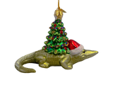 Santa Gator w/ Christmas Tree Ornament