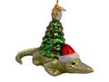 Santa Gator w/ Christmas Tree Ornament