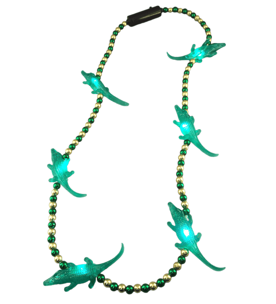 Light-up Mardi-gator beads - 6 light up alligators!